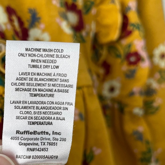 Ruffle Butts Golden Waterfall Long Sleeve Dress - Picture 7 of 8